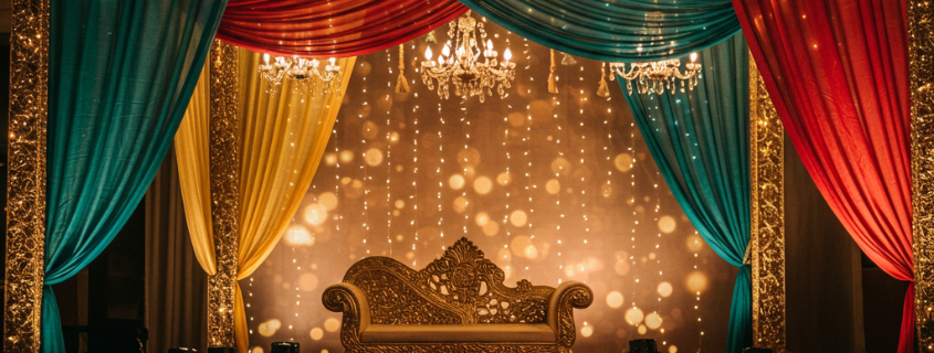 A Timeless Duo of Lights and Drape