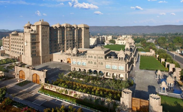 Fairmont Jaipur wedding venue with fort-style architecture and luxury interiors