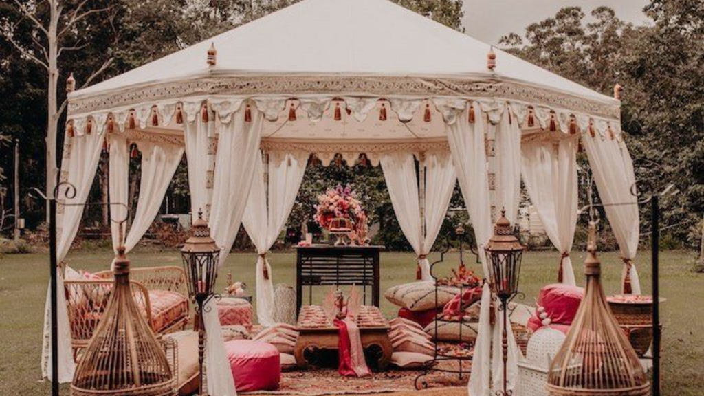 Trending Wedding Tent Colour Combinations for Modern Indian Weddings