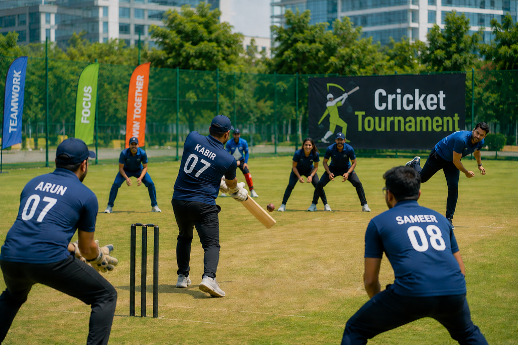 Corporate cricket tournament for employee engagement