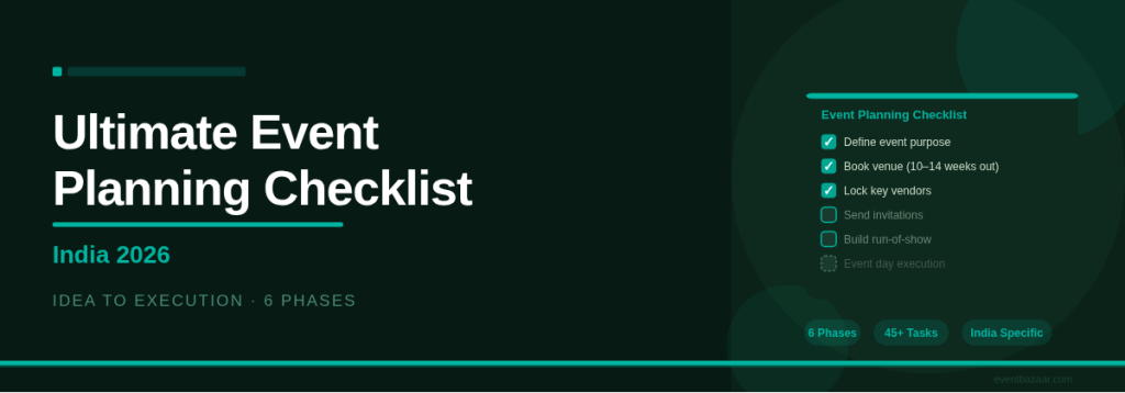event planning checklist India 2026