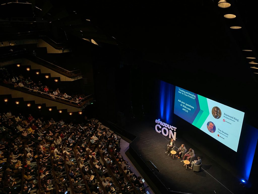 Corporate audience at a live event