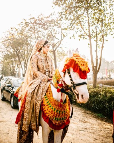Bride on a Horse or Bike